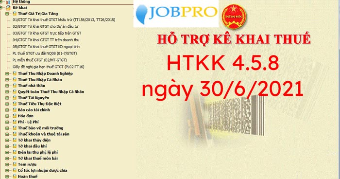 Phần mềm kê khai thuế miễn phí HTKK 4.5.8